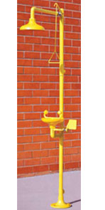Shower / Eye Wash Stay Open Valves ABS Shower Head and Bowl Image