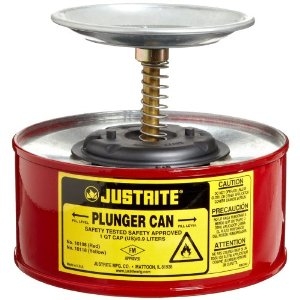 Justrite Safety Plunger Cans 10108 Image