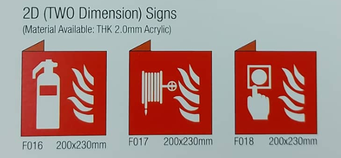 2 Dimension Signs 200x230mm Image