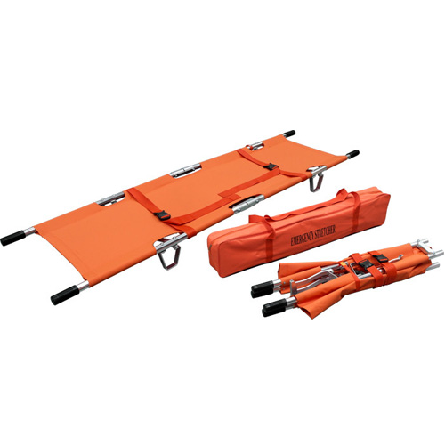 Double Fold Stretcher w/ sewn 2 straps & carry bag Image