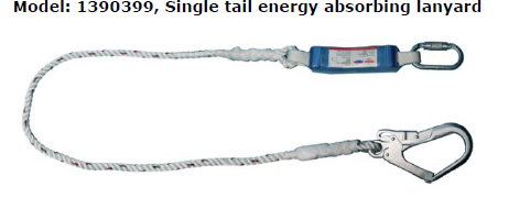 Protecta Single Tail Energy Absorbing Lanyard Image