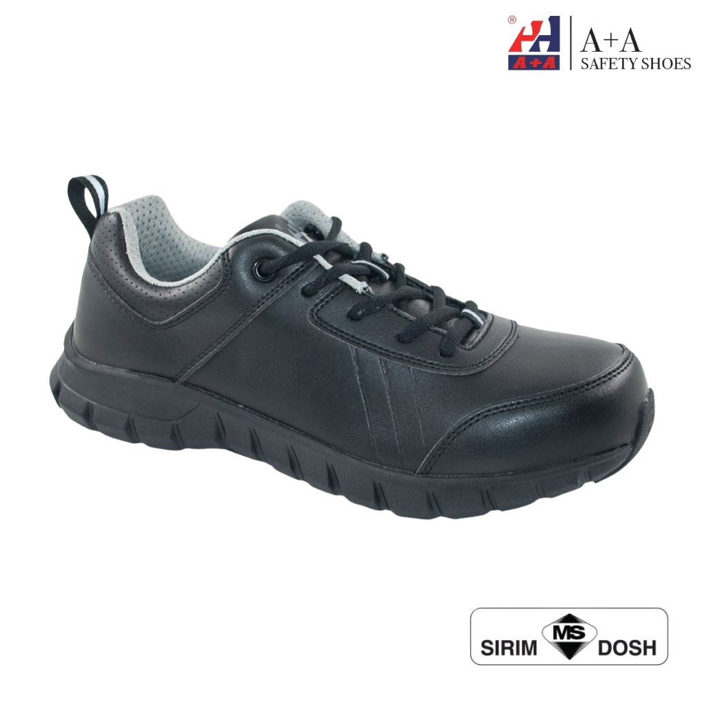 A+A Safety Shoes – Amsterdam model, front and side view
